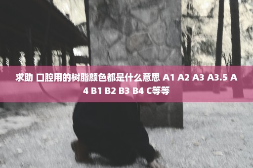 求助 口腔用的树脂颜色都是什么意思 A1 A2 A3 A3.5 A4 B1 B2 B3 B4 C等等