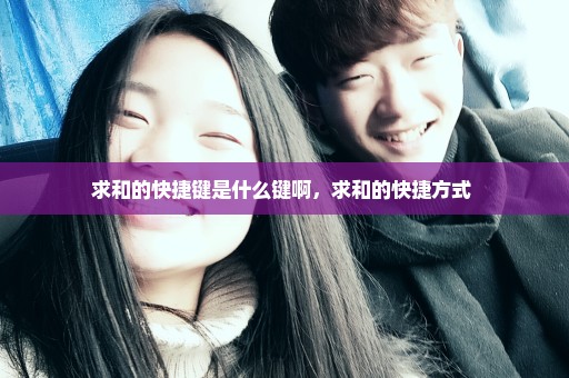 求和的快捷键是什么键啊，求和的快捷方式 