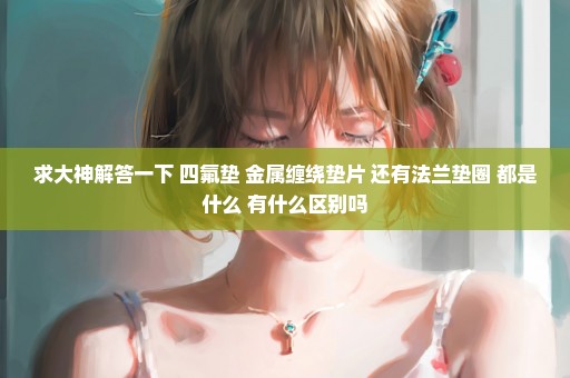 求大神解答一下 四氟垫 金属缠绕垫片 还有法兰垫圈 都是什么 有什么区别吗