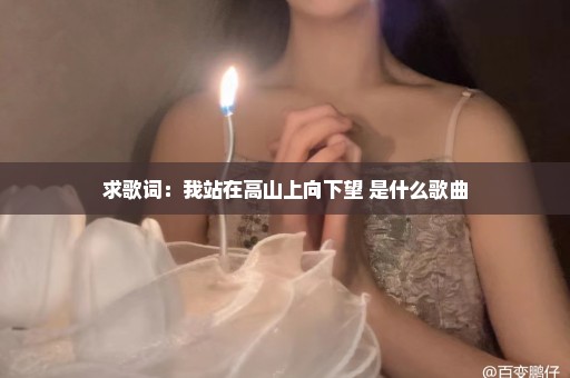 求歌词：我站在高山上向下望 是什么歌曲