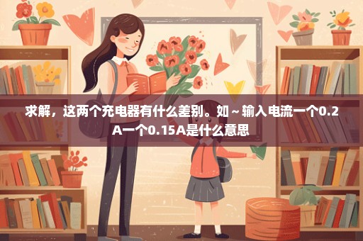 求解，这两个充电器有什么差别。如～输入电流一个0.2A一个0.15A是什么意思
