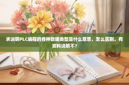 求说明PLC编程的各种数据类型是什么意思，怎么区别，有资料说明不？