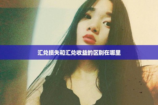 汇兑损失和汇兑收益的区别在哪里