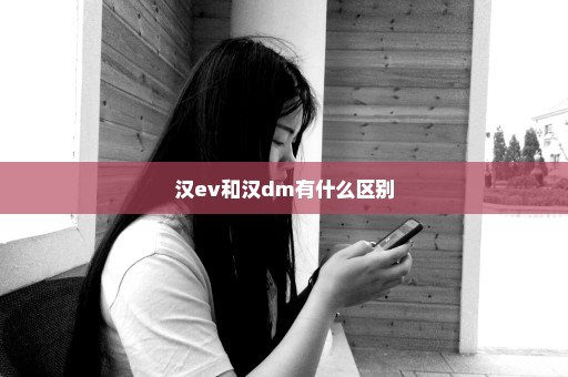 汉ev和汉dm有什么区别