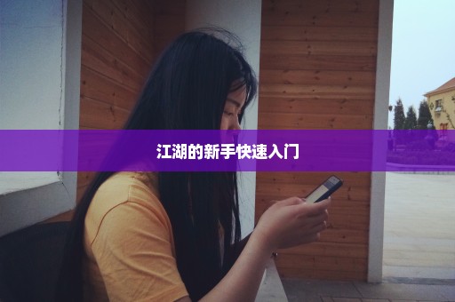 江湖的新手快速入门