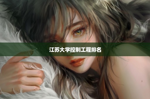 江苏大学控制工程排名