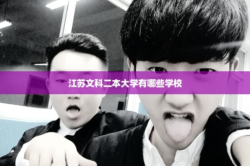 江苏文科二本大学有哪些学校