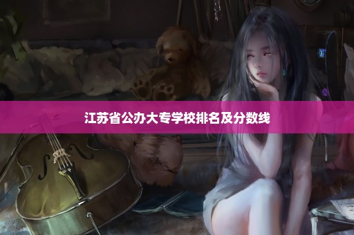 江苏省公办大专学校排名及分数线