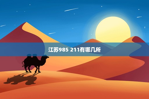 江苏985 211有哪几所