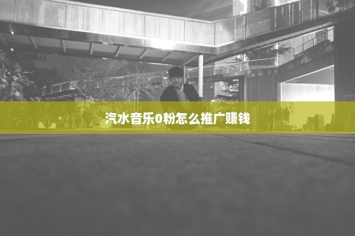 汽水音乐0粉怎么推广赚钱
