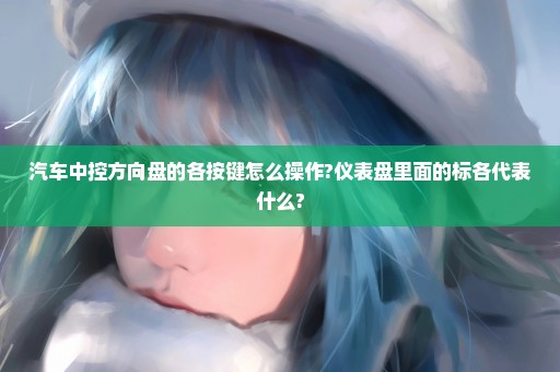 汽车中控方向盘的各按键怎么操作?仪表盘里面的标各代表什么?