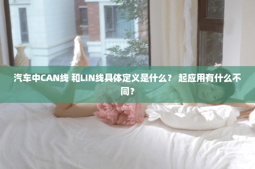 汽车中CAN线 和LIN线具体定义是什么？ 起应用有什么不同？