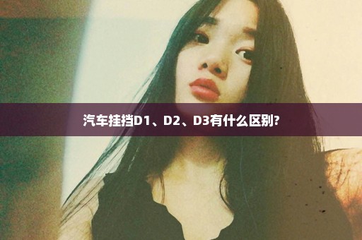 汽车挂挡D1、D2、D3有什么区别?