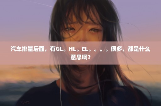 汽车排量后面，有GL。HL。EL。。。。很多，都是什么意思啊？