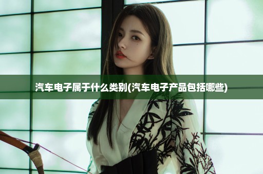 汽车电子属于什么类别(汽车电子产品包括哪些)