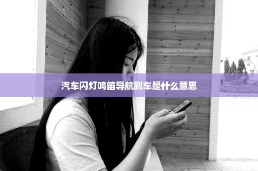 汽车闪灯鸣笛导航到车是什么意思