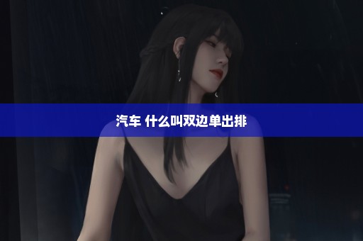 汽车 什么叫双边单出排