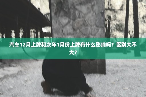 汽车12月上牌和次年1月份上牌有什么影响吗？区别大不大？