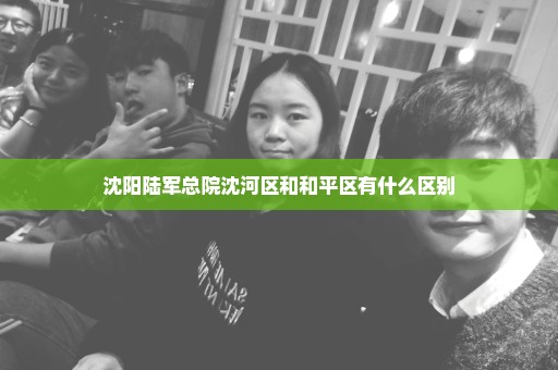 沈阳陆军总院沈河区和和平区有什么区别
