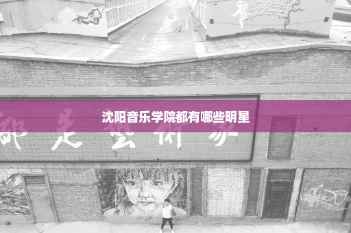 沈阳音乐学院都有哪些明星