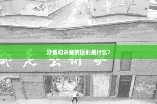 沙金和黄金的区别是什么？