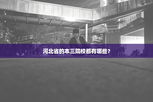 河北省的本三院校都有哪些？