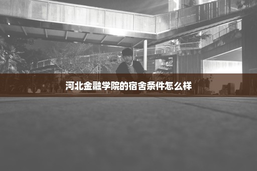 河北金融学院的宿舍条件怎么样