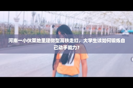 河南一小伙菜地里建微型高铁走红，大学生该如何锻炼自己动手能力？