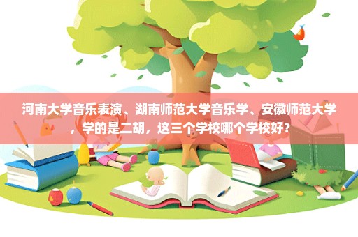 河南大学音乐表演、湖南师范大学音乐学、安徽师范大学，学的是二胡，这三个学校哪个学校好？