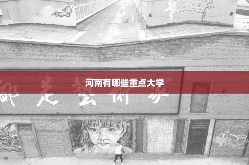 河南有哪些重点大学