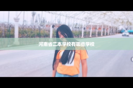 河南省二本学校有哪些学校