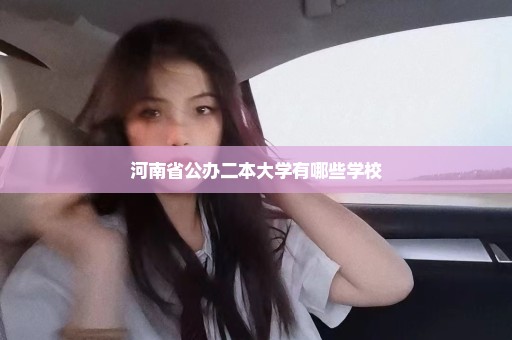 河南省公办二本大学有哪些学校