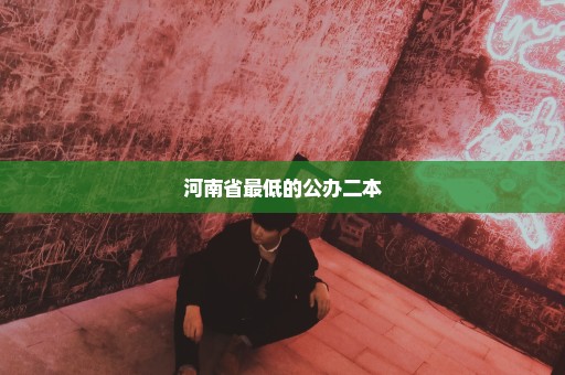 河南省最低的公办二本