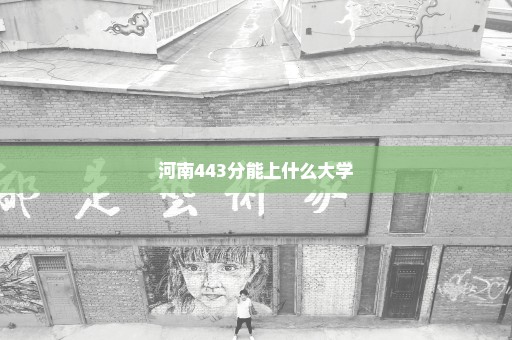 河南443分能上什么大学
