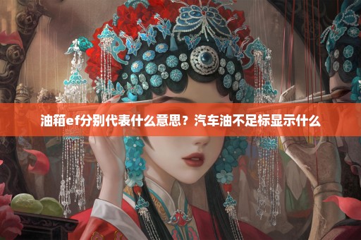 油箱ef分别代表什么意思？汽车油不足标显示什么