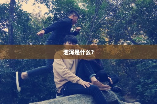 泄泻是什么？