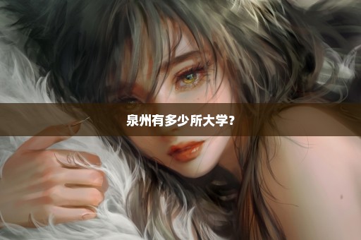 泉州有多少所大学？