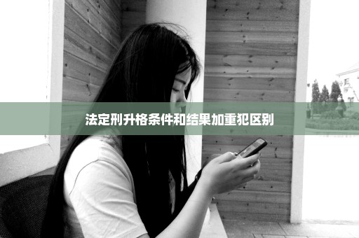 法定刑升格条件和结果加重犯区别