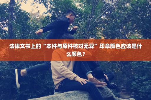 法律文书上的“本件与原件核对无异”印章颜色应该是什么颜色？