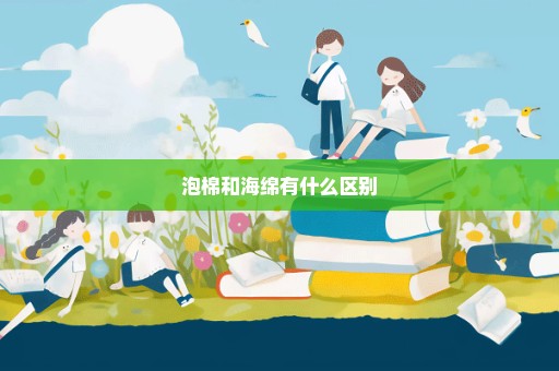 泡棉和海绵有什么区别