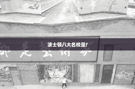 波士顿八大名校是?