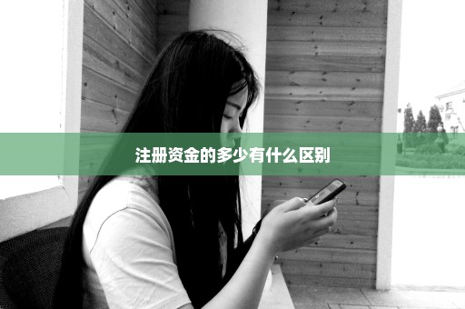 注册资金的多少有什么区别