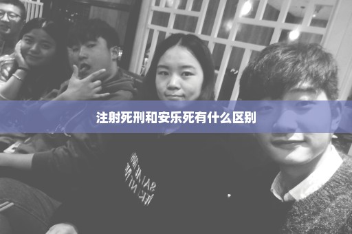 注射死刑和安乐死有什么区别