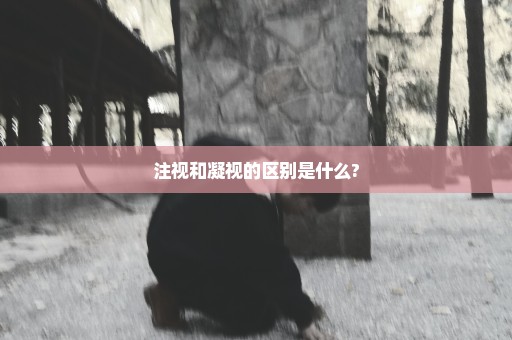 注视和凝视的区别是什么?