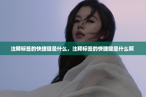 注释标签的快捷键是什么，注释标签的快捷键是什么啊 