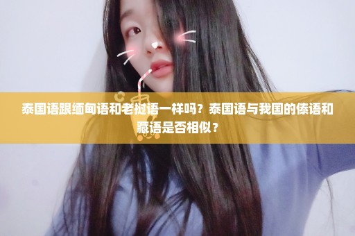 泰国语跟缅甸语和老挝语一样吗？泰国语与我国的傣语和藏语是否相似？