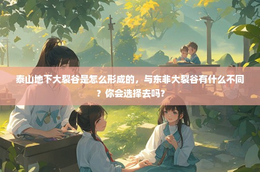 泰山地下大裂谷是怎么形成的，与东非大裂谷有什么不同？你会选择去吗？