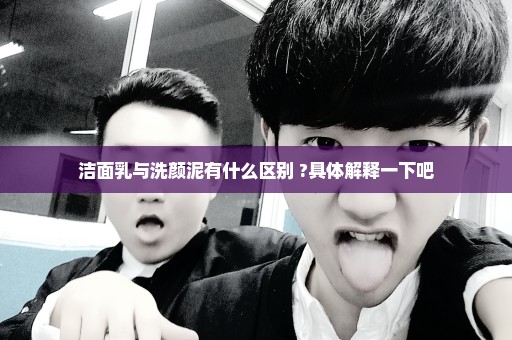 洁面乳与洗颜泥有什么区别 ?具体解释一下吧