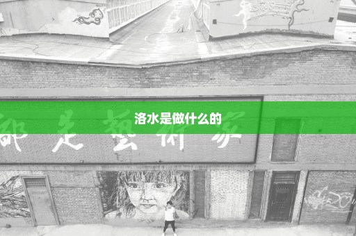 洛水是做什么的