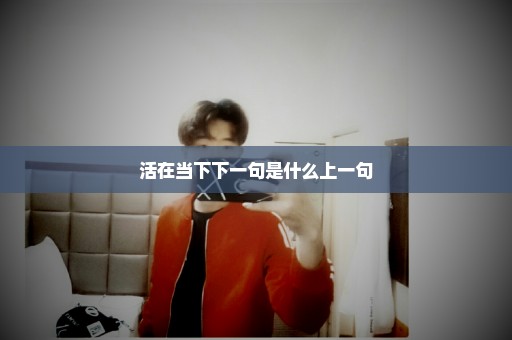 活在当下下一句是什么上一句